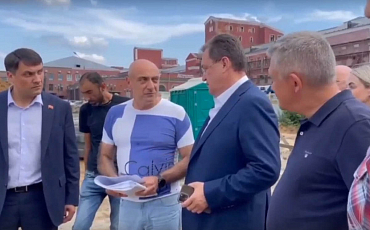 Председатель Общественной палаты БГО проверил ход работ по благоустройству территории у Черноголовского пруда